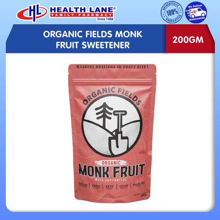 ORGANIC FIELDS MONK FRUIT SWEETENER 200GM